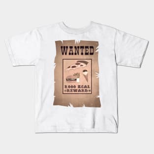 Junk Food Wanted Poster Kids T-Shirt